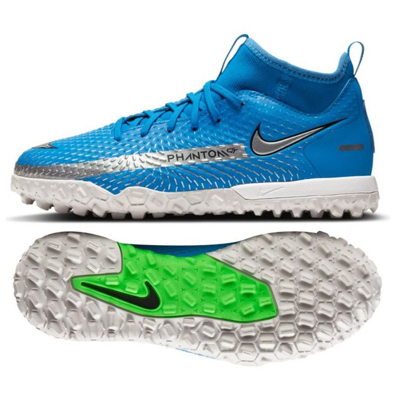 Buty piłkarskie Nike Phantom Gt Academy Df Tf Jr CW6695 400 niebieskie niebieskie