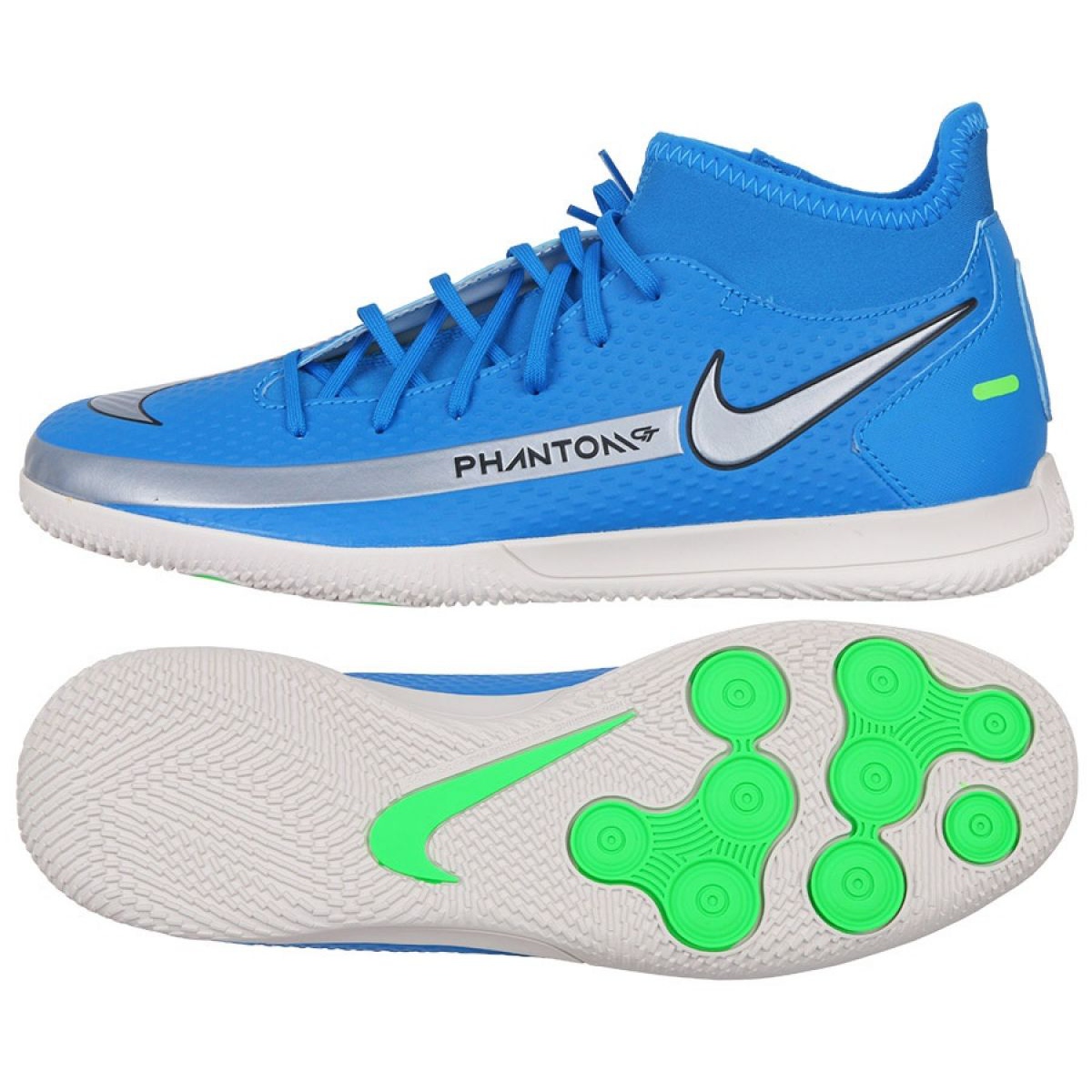 Buty piłkarskie Nike Phantom Gt Club Df Ic M CW6671 400 niebieskie niebieskie