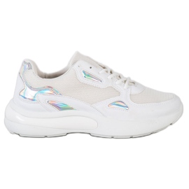 Creamberry'S Sneakersy Z Wstawkami Holo białe wielokolorowe