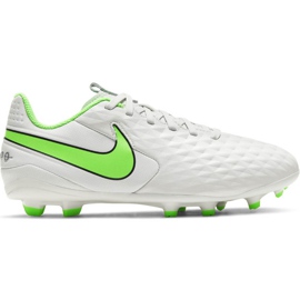 Buty piłkarskie Nike Tiempo Legend 8 Academy FG/MG Junior AT5732 030 białe białe