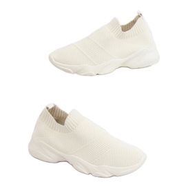 Buty sportowe skarpetkowe beżowe NB399 Beige beżowy