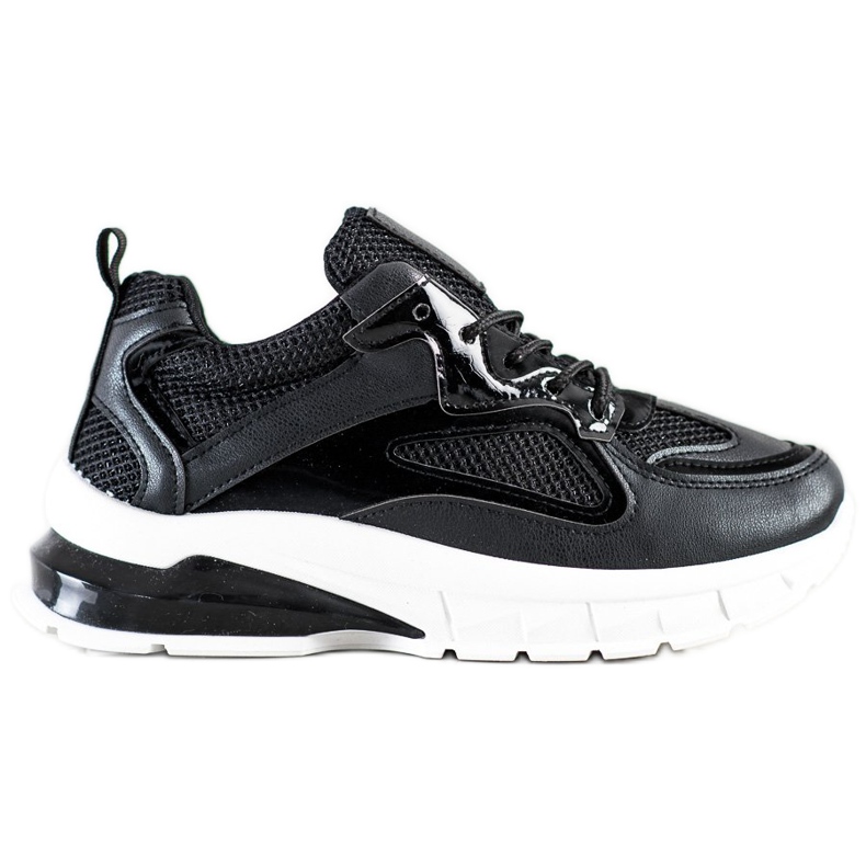 SHELOVET Czarne Sneakersy Na Platformie