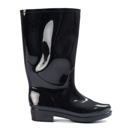 Wysokie Kalosze Z Połyskiem czarne