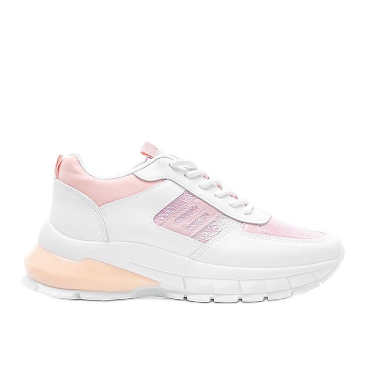 Biało-różowe sneakersy sportowe Dana białe