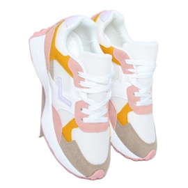 Buty sportowe wielokolorowe BL209P Pink białe różowe żółte