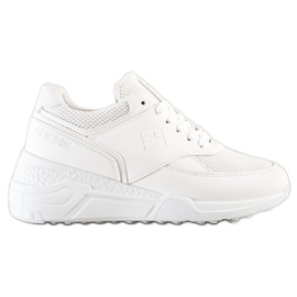 SHELOVET Casualowe Białe Sneakersy