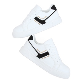 Trampki damskie białe 1063 Black czarne