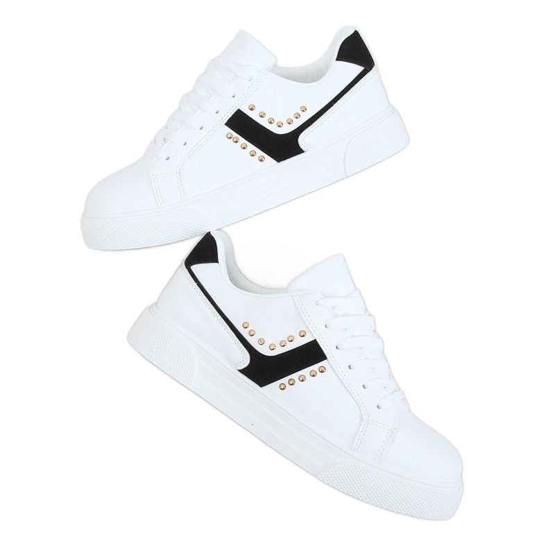 Trampki damskie białe 1063 Black czarne