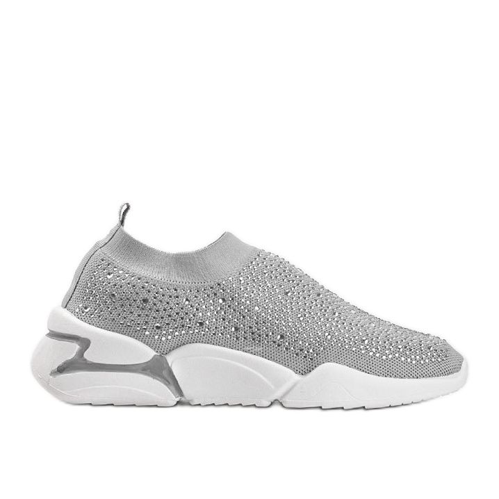 Srebrne obuwie sportowe wsuwane Eva srebrny