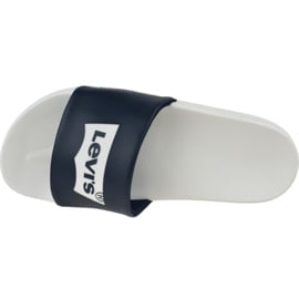 Klapki Levi's Batwing Slide Sandal 228998-756-51 białe granatowe