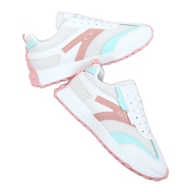 Buty sportowe wielokolorowe 6115 WHITE/PINK białe różowe