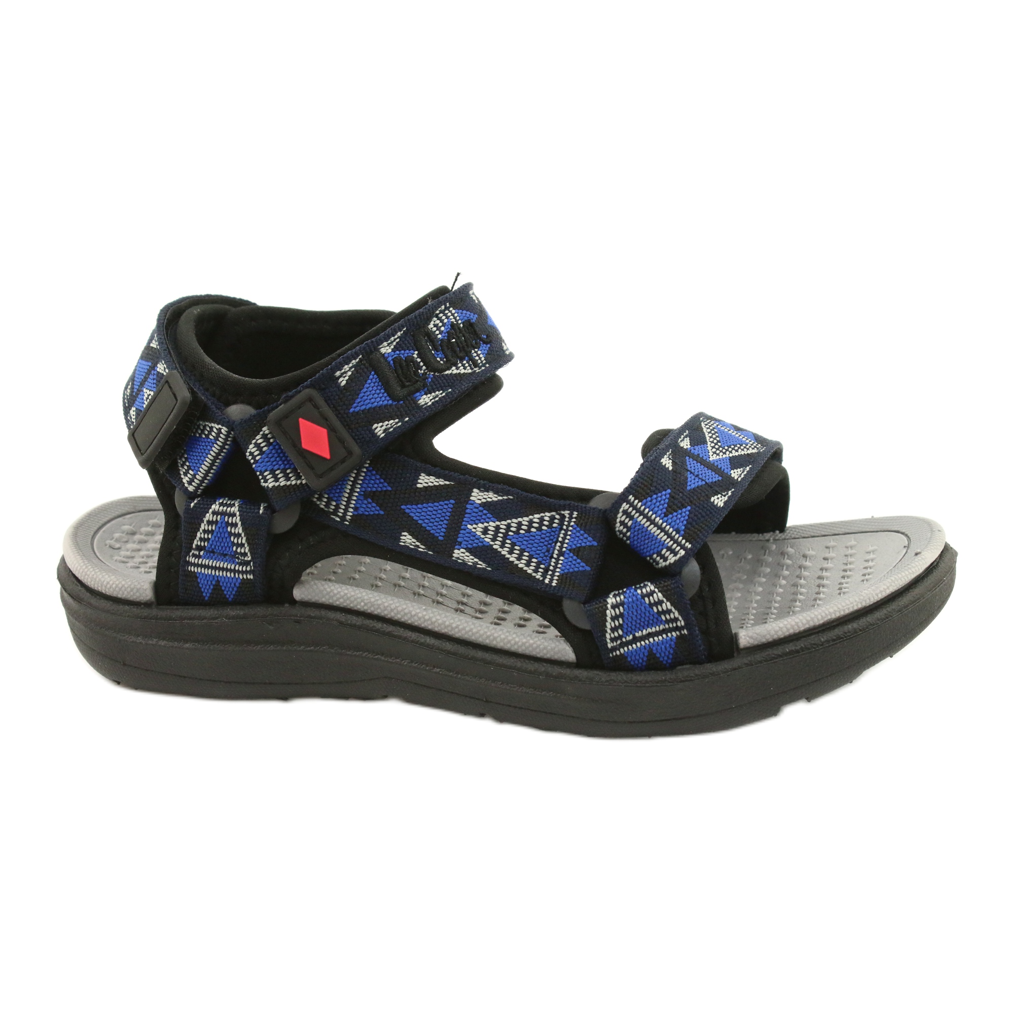 Sandały buty dziecięce wkładka piankowa Lee Cooper 20S-TS-037-1 czarne niebieskie szare