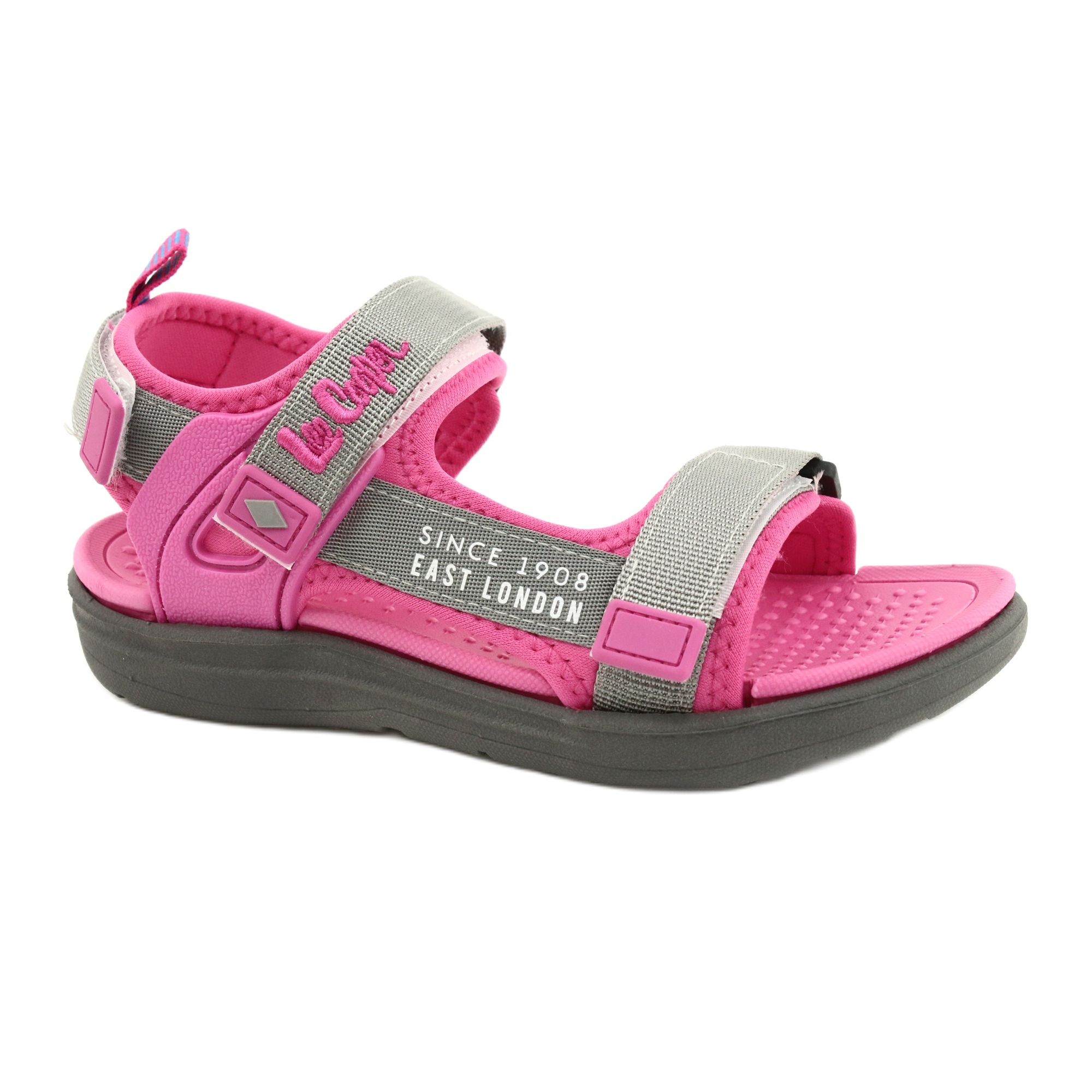 Sandały buty dziewczęce wkładka piankowa Lee Cooper 20S-TS-031 różowe szare