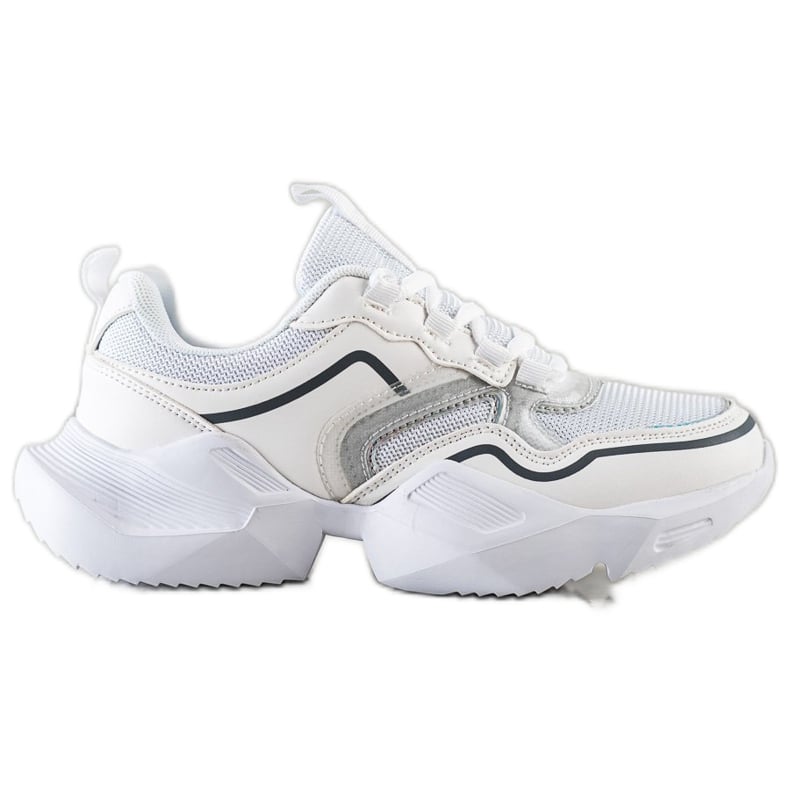 SHELOVET Lekkie Sportowe Sneakersy białe