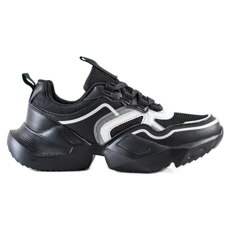 SHELOVET Lekkie Sportowe Sneakersy czarne