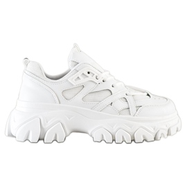SHELOVET Białe Sneakersy Fashion