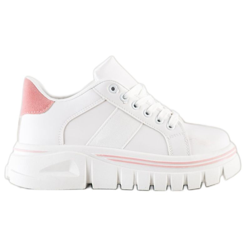 SHELOVET Białe Sneakersy Na Platformie