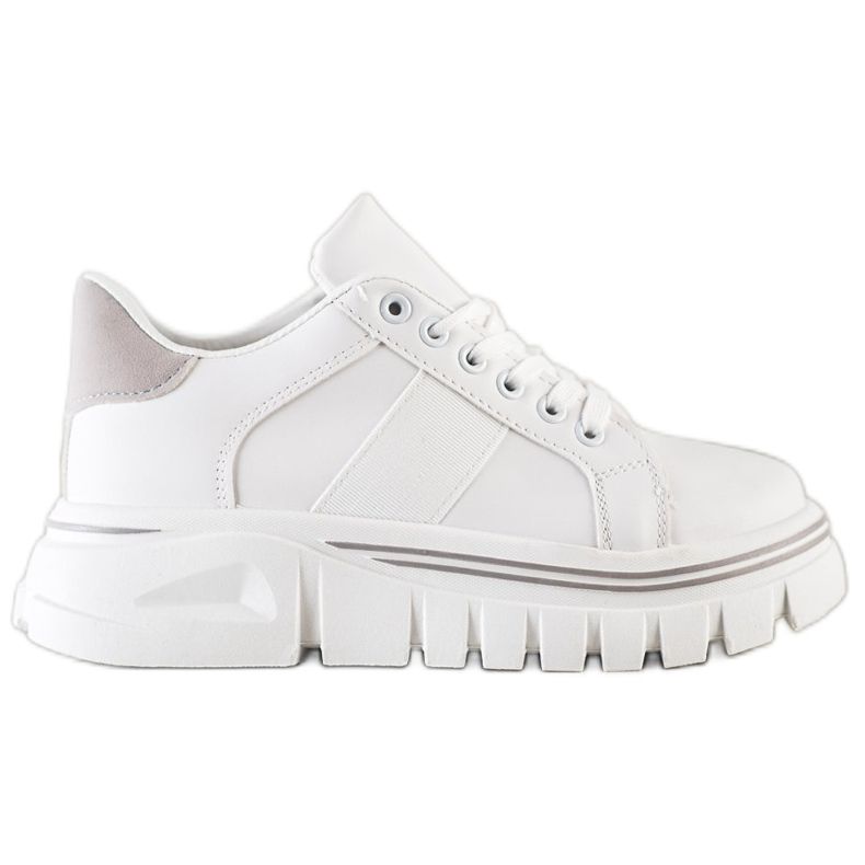 SHELOVET Białe Sneakersy Na Platformie