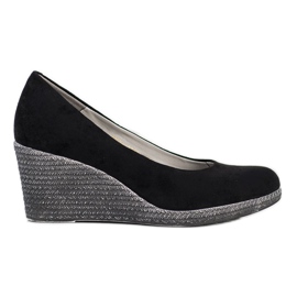 Zamszowe Czółenka VINCEZA czarne