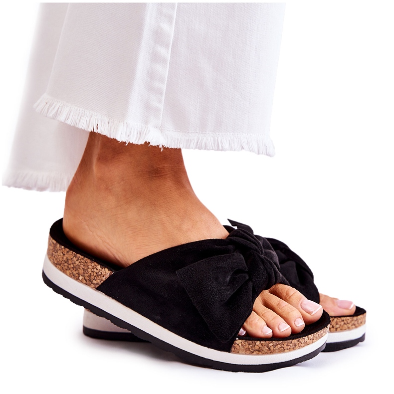 PS1 Klapki Na Platformie Czarne So Comfy