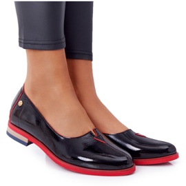 Skórzane Lakierowane Półbuty Maciejka 05035-20 Czarne