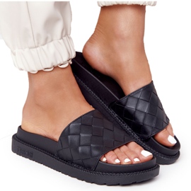 Klapki Damskie Na Platformie Big Star HH274684 Czarne