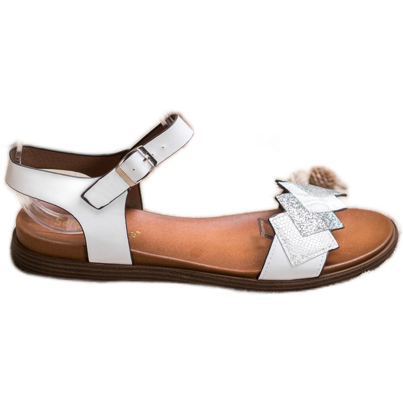 Stylowe Sandałki Sergio Leone białe