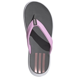 Klapki damskie adidas Comfort Flip Flop szaro-różowe FY8658 szare