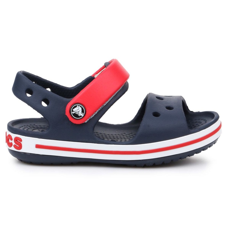 Sandały Crocs Crocband Sandal Jr 12856-485 białe czerwone granatowe