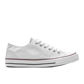 Białe trampki niskie klasyczne Destini