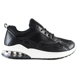 SHELOVET Czarne Sneakersy Z Siateczką