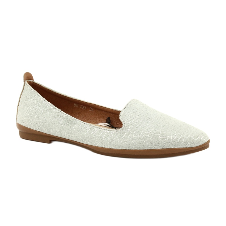 Lordsy baleriny Sergio Leone srebrno-szare MK700 srebrny