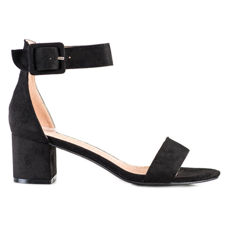 S. BARSKI Sandałki Na Słupku S.BARSKI czarne