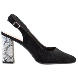 Czółenka Na Słupku Sergio Leone czarne