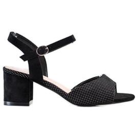 Czarne Sandałki Na Słupku Sergio Leone