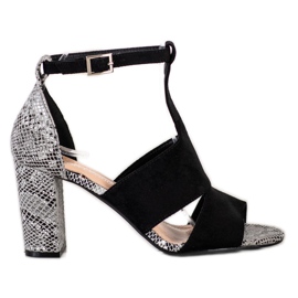 Zabudowane Sandałki Sergio Leone czarne