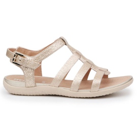 Sandały Geox D Sand Vega A W D72R6A-000KY-C2012 niebieskie złoty