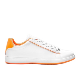 Białe tenisówki damskie Neon Orange Carol