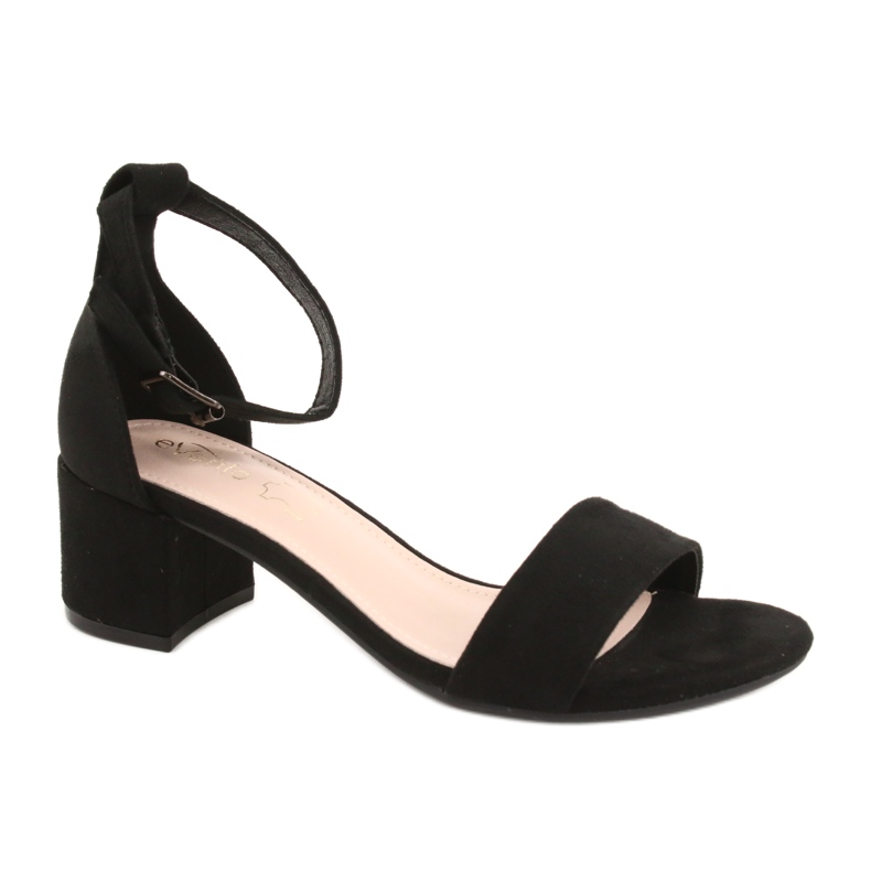 Evento Czarne Klasyczne Sandały Na Obcasie 20SD98-1618