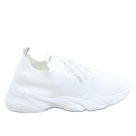 Buty sportowe skarpetkowe białe FF-10 White