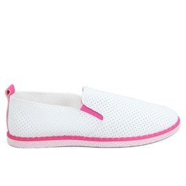 Trampki slip-on białe AA620 Fushia