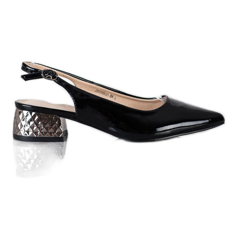 Filippo Modne Czółenka Z Odkrytą Piętą czarne