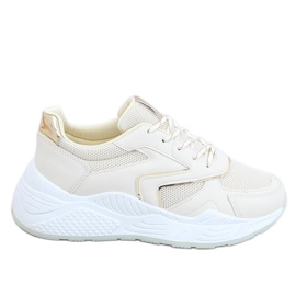 Buty sportowe beżowe GB-003 Beige beżowy