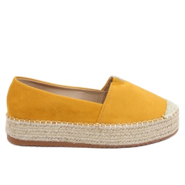 Espadryle damskie miodowe AB-79 Yellow żółte