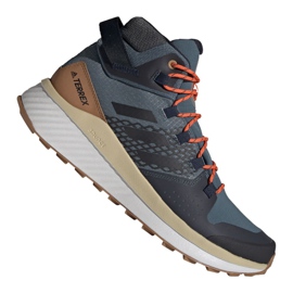 Buty adidas Terrex Folgian Mid Gtx M EF6766 brązowe czarne pomarańczowe szare