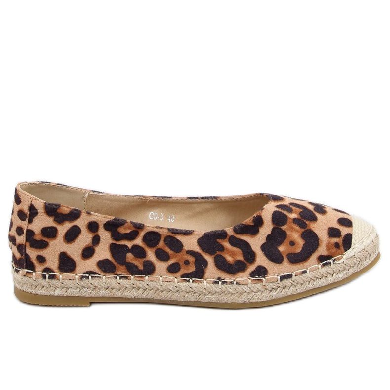 Espadryle damskie leopard CD-3 Leopard brązowe