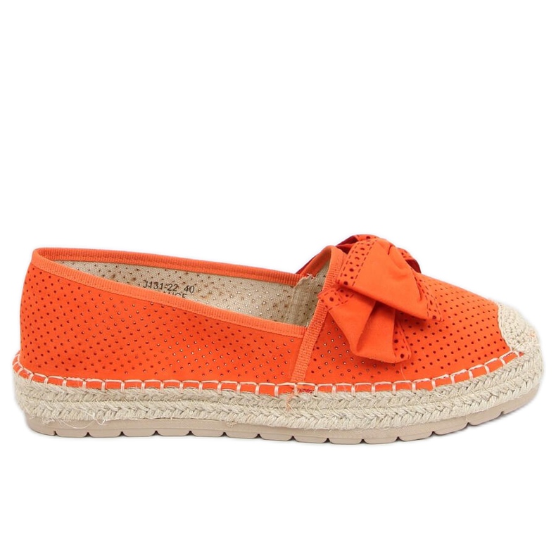 Espadryle damskie pomarańczowe J131-22 Orange