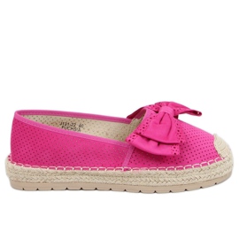 Espadryle damskie fuksjowe J131-22 Fuchsia różowe