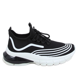 Buty sportowe skarpetkowe czarne BX1820-SP BLACK/WHITE białe