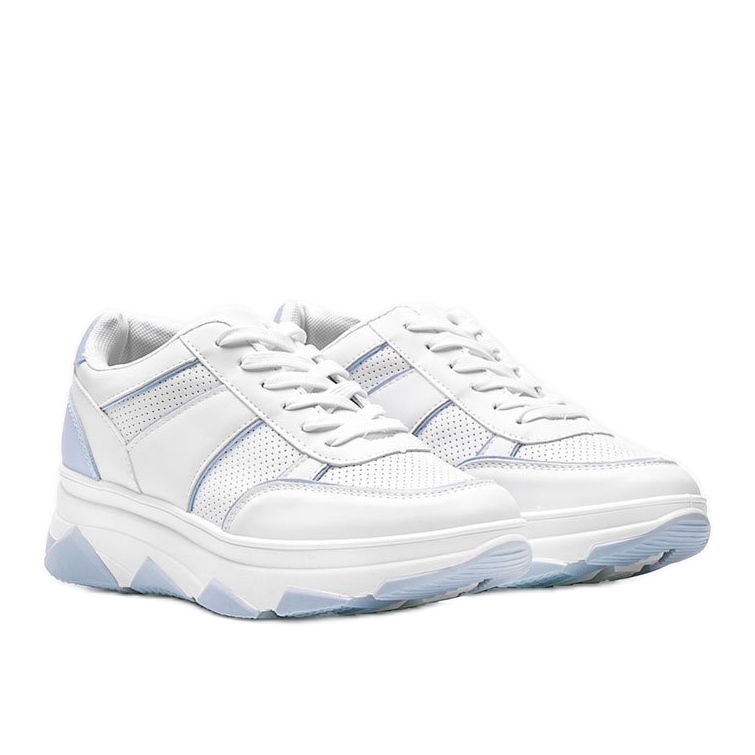 Biało niebieskie sneakersy Julissa białe